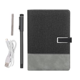 Jectse Smart Pen Notebook Set, 3 in 1 Digital Smart Pen with Real Time Synchronization for Studying, Support, IOS, for Masterben App (Black Grey Patchwork)