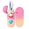 Torch Lighter, Dual Flame Lighter with 6pcs Flint Stone, Windproof
