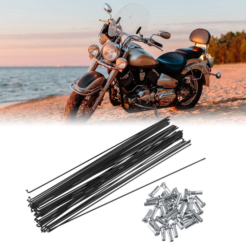 X AUTOHAUX 36 Pcs Bicycle Steel Spokes 14G Bike Spoke