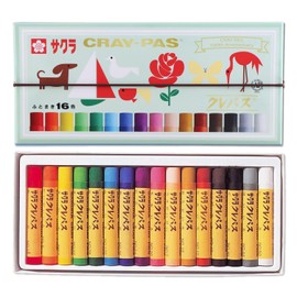 Sakura Crepas LP16R-A3 Crepas 16 Colors with Elastic Band 100th Anniversary Limited Mint Green