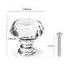 Nicunom 30 Pack Cabinet Knobs Crystal, 30 mm Glass Drawer