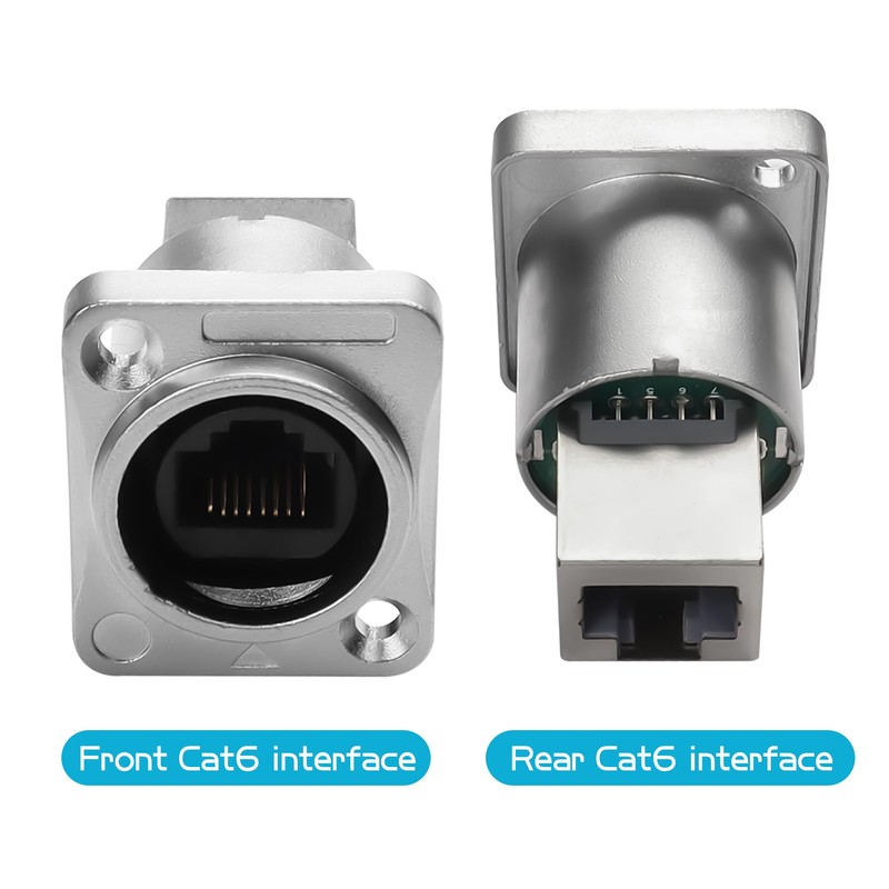 YACSEJAO Shielded RJ45 Interface Waterproof Socket D-Type Module Panel Mounting