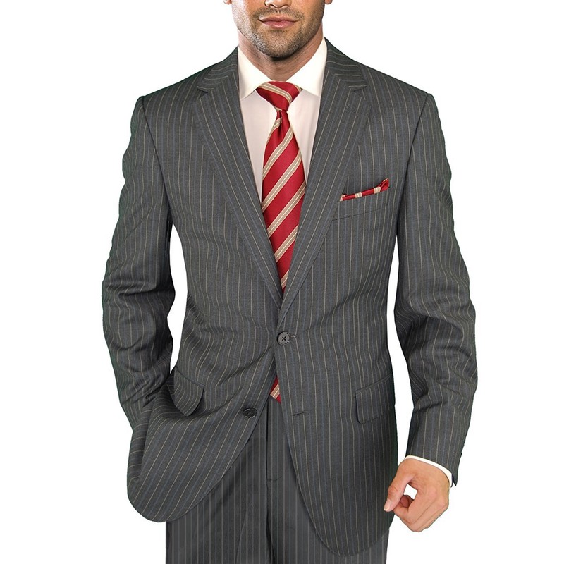 Salvatore Exte Men's Two Button 2 Piece Suit Jacket Flat