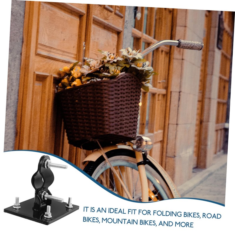 KOMBIUDA Practical Bike Basket Fixer Durable Front Mounting Bracket for