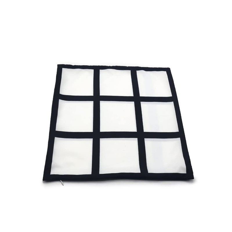 zalati Pillowcases 2pcs Cushion Covers Polyester with 9 Grid Blanks