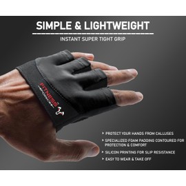 FITNESS FORCE Workout Gloves for Men & Women Partial Weight Lifting Non-Slip Gym Gloves, Lifting Grip for Calluses Guard Fingerless Exercise Gloves with Full Palm Protection