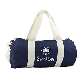 Hippowarehouse Bee Sparkling Gymwear Gym Duffle Cylinder Uniform Kit Bag 50 x 25 x 25cm 20 litres