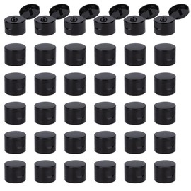 OLYCRAFT 36Pcs 24/410 Black Flip Top Dispensing Cap Replacement Bottles Caps Reusable Plastic Bottle Cap Flip Top Lids for Shampoo Moisturizer Squeeze Bottles Dispensing Caps - Inner Diameter 23mm