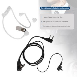2 Pin PTT MIC Headset Covert Acoustic Tube in-Ear Earpiece for UV-5R -888S CB Radio Accessories