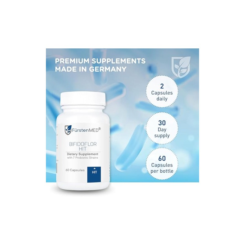FürstenMED- Suplemento probiótico Bifidoflor HIT Lactobacillus Salivarius, Gasseri, Rhamnosus y