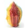 6.5"(H) Colorful Buddha Under The Rainbow Shakyamuni Meditating Buddha Head