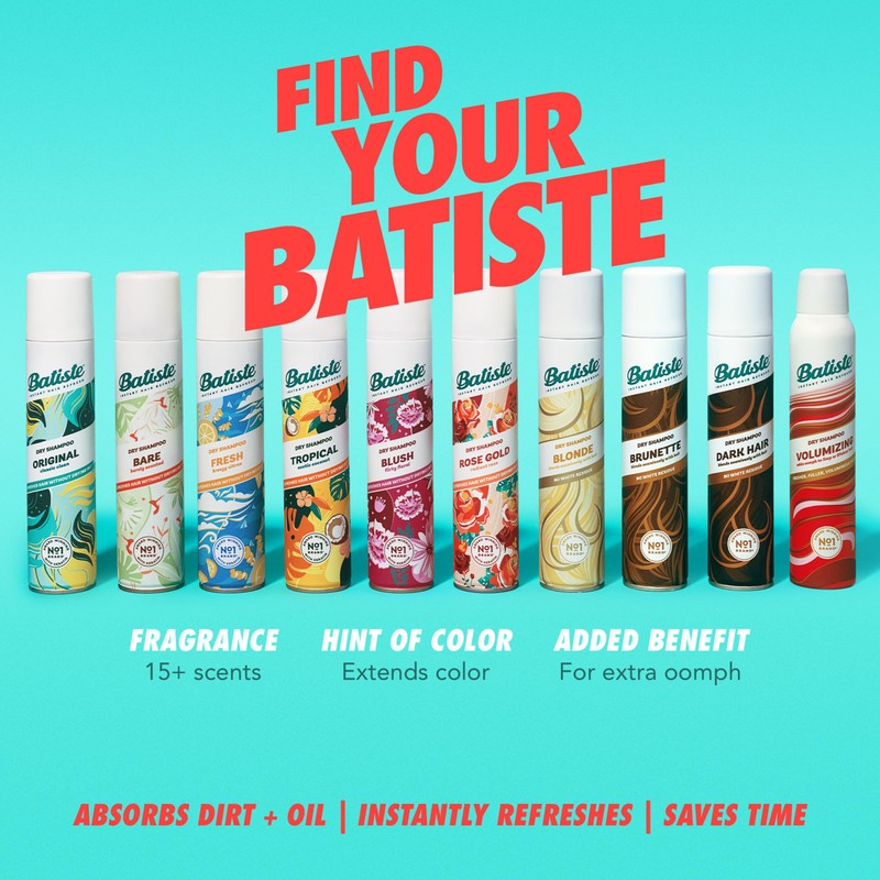 Batiste Dry Shampoo, Volumizing, Refresh Hair and Absorb Oil Between