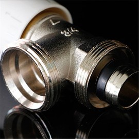 Male & Compression 3/4 Inch to 16 mm Radiator Valves, Straight Thermostatic Valve TRV for Underfloor Heating in the Home Office