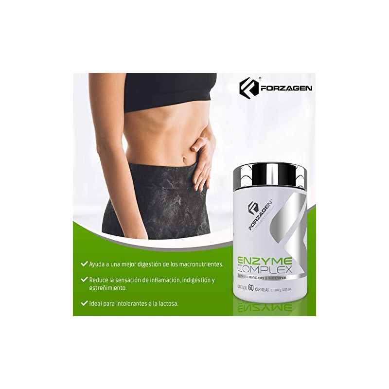 Forzagen Suplemento Alimenticio Enzyme Complex Enzimas Digestivas - Papaína y