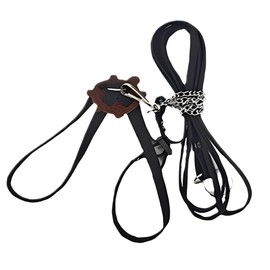 Tortoise Leash， Adjustable Control Rope Turtle Leash and Harness Pet Walking Rope for Small Medium and Large Turtle Pets Outdoor Walking Training Supplies，Black S