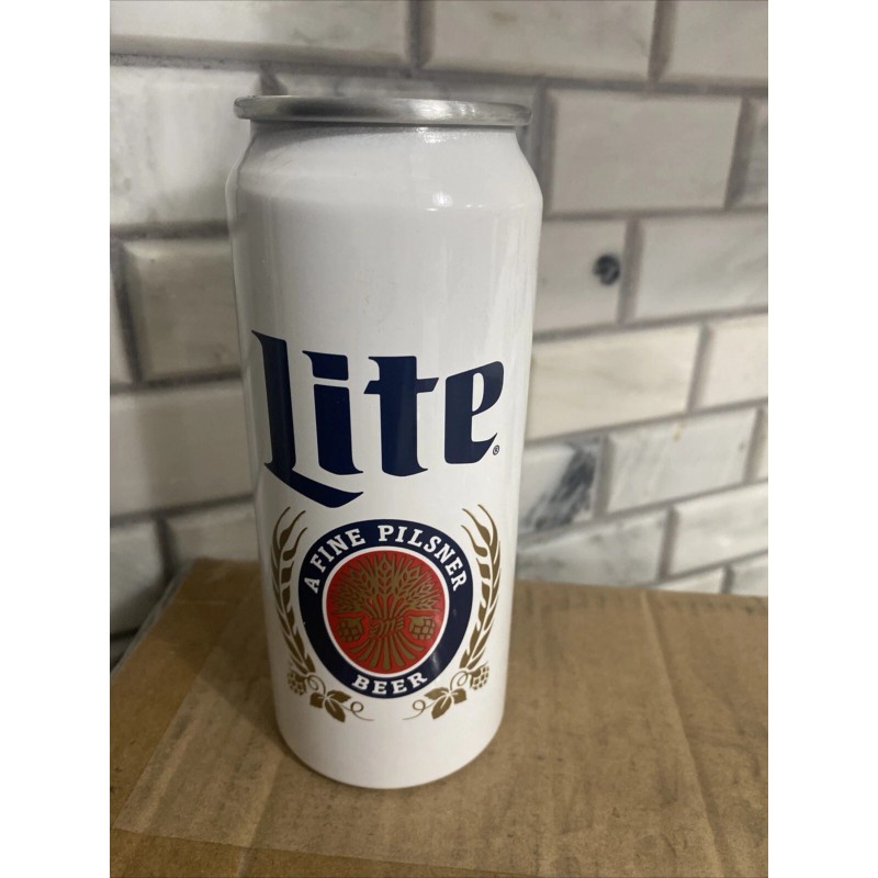 Miller Lite Beer 16 oz Aluminum Can Drinking Cup Glass