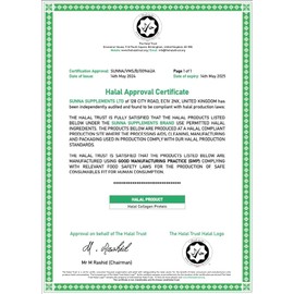 SUNNA SUPPLEMENTS SUNNA SUPPLEMENTS - Halal Bovine Collagen Protein Powder for Hair Skin Nails and Joints - Type (I, III) Hydrolysed Premium Bovine Collagen Peptides for Women and Men | Gluten Free | Unflavoured