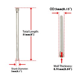 Flyshop 10 Pcs Diamond Coated Drill Bit Make Lighted Bottles Glass Blocks, 1/8 Inch, 3mm