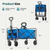 OLIXIS Heavy Duty Wagon Cart, 250 lbs Foldable Large Collapsible