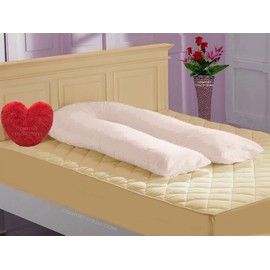 Comfort Collections U Shaped Pillowcase Cover Pregnancy Maternity Nursing Full Body Pillowcase Cover 9FT Pillowcase Cover Cream Only