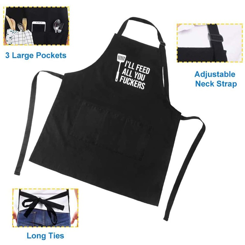 Apron Kitchen Funny Creative Cooking Grilling Baking Party Apron Gift