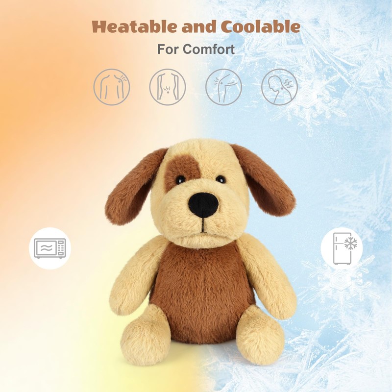 SuzziPals Heatable & Coolable Beagle Dog Stuffed Animals, Heating Pad