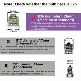Refrigerator AC 100-265V 3.5W Replacement LED Light Bulb KEI D34L E26 40W Halogen Equivalent Lamp Daylight White 6000K 600Lm 4W Appliance T10 Kitchen Medium Screw Base Non-Dimmable Corn Bulbs 2 Pack