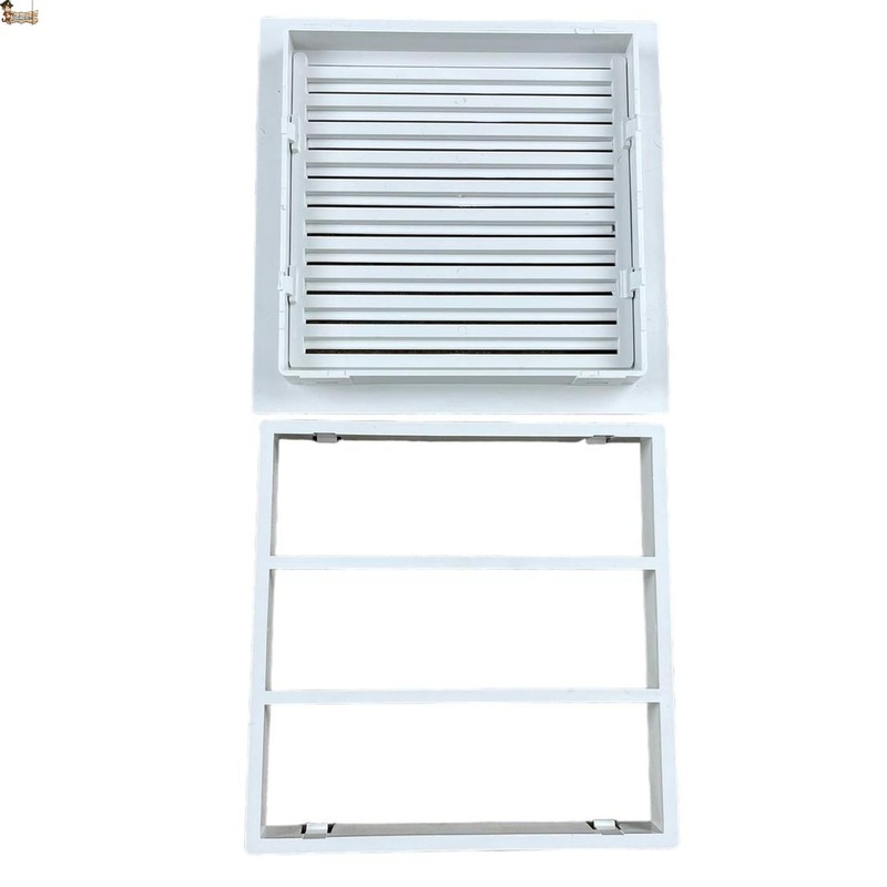 BricoLoco.com Air Vent Grille with Adjustable Shutter, Recessed Wall or