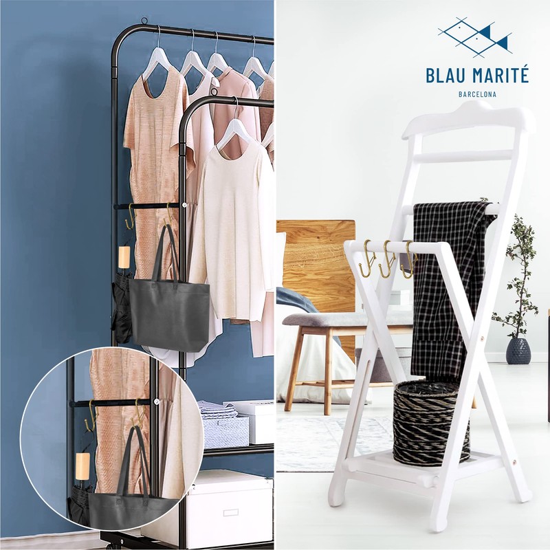 Blau Marité 6-Pack Metal S Hooks for Hanging – Heavy-Duty
