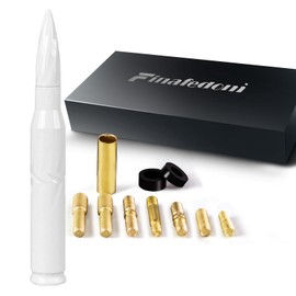 7.8in Car Truck Antenna Bullet Antenna Truck Accessories Silverado 1500 Ford F150 Dodge Ram 1500 GMC Sierra 1500 Ranger Short Replacement Antena para Carro (White, 7.8in Spiral Style)