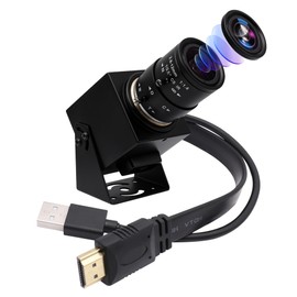 ELP Cámara USB HDMI 4K con zoom manual, cámara web de enfoque variable, cámara de PC, mini cámara de primer plano para computadora H.264, telescopio, cámara de seguridad USB IMX415, cámara CCTV