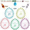 100pcs Ceramic Easter Tree Replacement Light Bulbs and 3pcs Tree