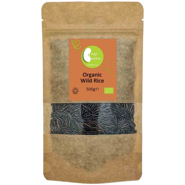 Organic Wild Rice - Certified Organic - by Busy Beans Organic (500g)