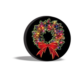 Tire Cover Central Christmas Wreath (Does Not Light up) Spare tire Cover (Select tire Size/Back up Camera Option in menu)