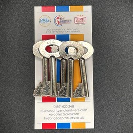 Duel Security FB14 Fire Brigade Genuine Large Yellow Padlock Key Pack of 5