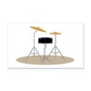 CafePress Snare and Cymbal Rectangle Car Bumper Magnet