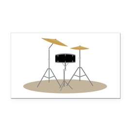 CafePress Snare and Cymbal Rectangle Car Bumper Magnet