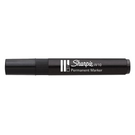 Sharpie W10 Permanent Markers | Chisel Tip | Black Ink | 12 Count