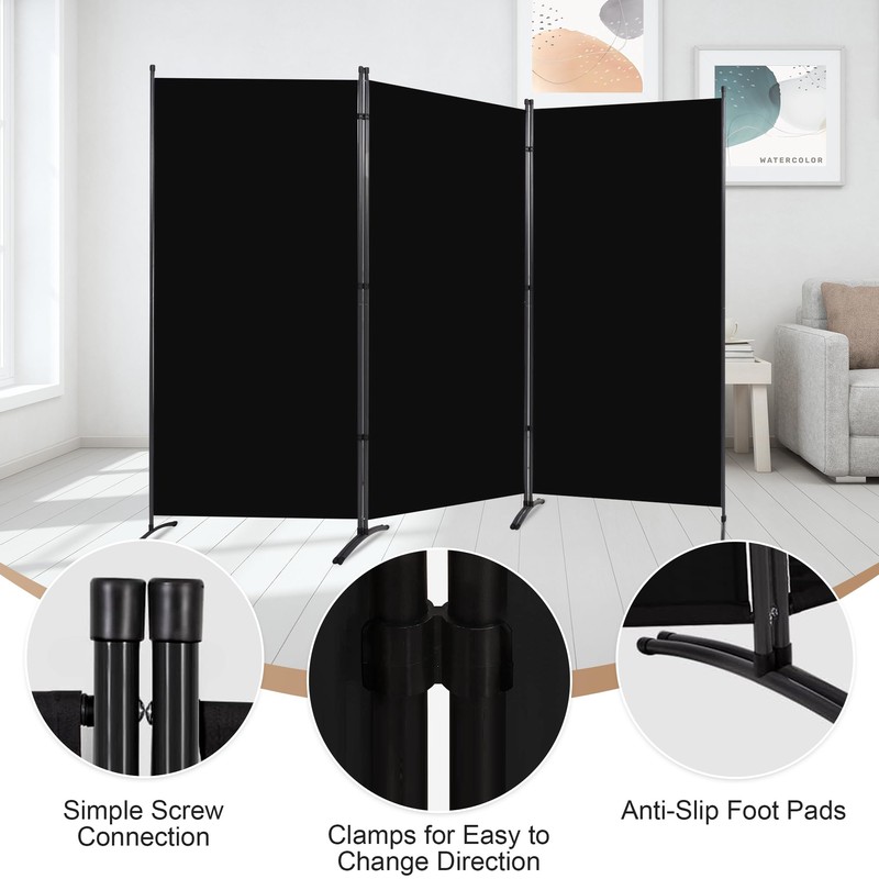 Grezone Large Folding Panel Portable Stand Room dividers Privacy Screen