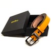 ESPOFY Women's Genuine Leather Belt with Single Prong Alloy Buckle