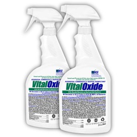 Vital Oxide Disinfectant, Deodorizer, Cleaner, Food-Contact Sanitizer, Virucide – (EPA registration #82972-1) – Kills Mold & Mildew, Eliminates Odors –32 oz, 2 Pack