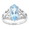JTV Sky Blue Topaz Sterling Silver Solitaire Ring 3.50ct