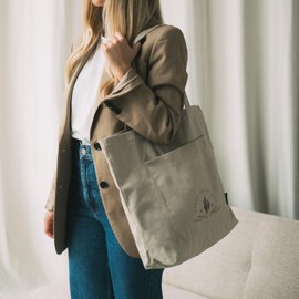 Kokonote Cotton Tote Bag - Kalima | 18.5 x 15.7 x 4.7 inches - 47 x 40 x 12 cm | Canvas Tote Bag, Cotton Bag, Beach Bag, Canvas Bag, Shopper Bag, Cute Gifts