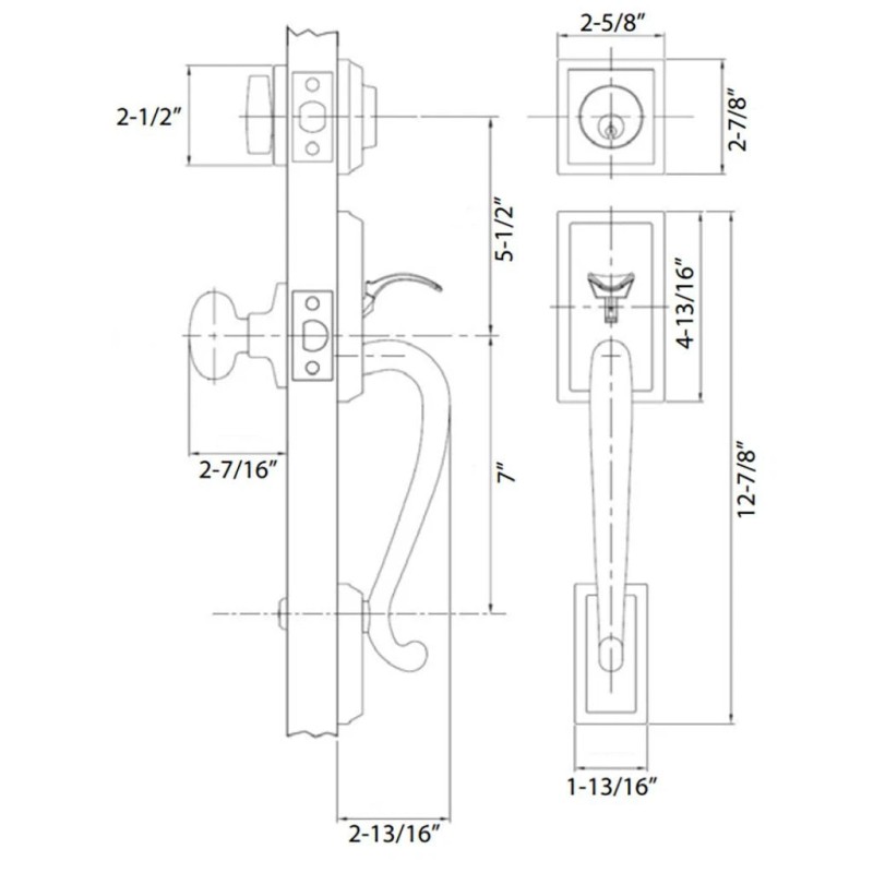 Pamex Tuscany Handleset - Oiled Rubbed Bronze, Double Cylinder