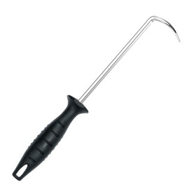 EVERMARKET Food Flipper and Meat Hook, 12" Heavy Duty Food Flipper with Sharp Tail Tip for Grilling, Flipping, and Turning Vegetables and Meats