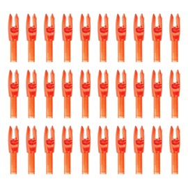 PATIKIL Archery Arrows Nocks 4.2mm, 30 Pack Plastic Insert Arrow Nock Replacement Arrow Tails for Hunting Shooting Compound Recurve Bow, Transparent Orange