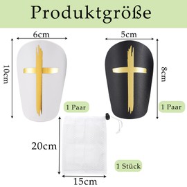 Mini Shin Pads Football Set, Mini Shin Pads, Black and White Shin Pads, Children's Football, Portable and Practical for Teenagers, Children, Boys, Girls, Pack of 5