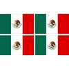 4 pieces Mexican Flag Sticker Hard Hat Stickers Mexico Decals