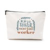 NGZS Social Worker Gifts Inspirational Social Worker Makeup Bag Social