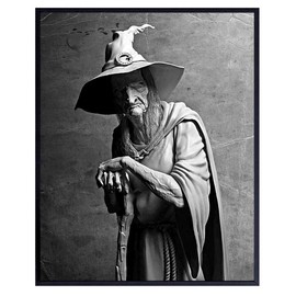 Creepy Scary Witch Decor - Goth Wall Art - Gothic Gifts - Pagan Decor - Witchcraft Supplies - Wicca Decor - Wiccan Decor - Black Magic Wall Art - Paganism Decorations - Vintage Photos
